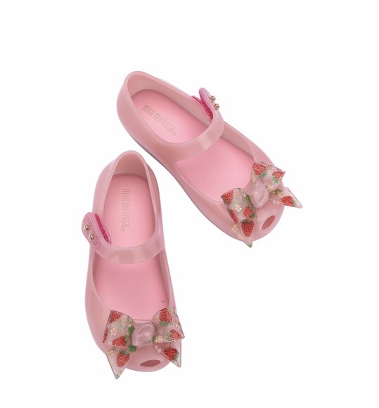 Giày thơm Mini Melissa Nơ hoa quả Hồng (full tag box)