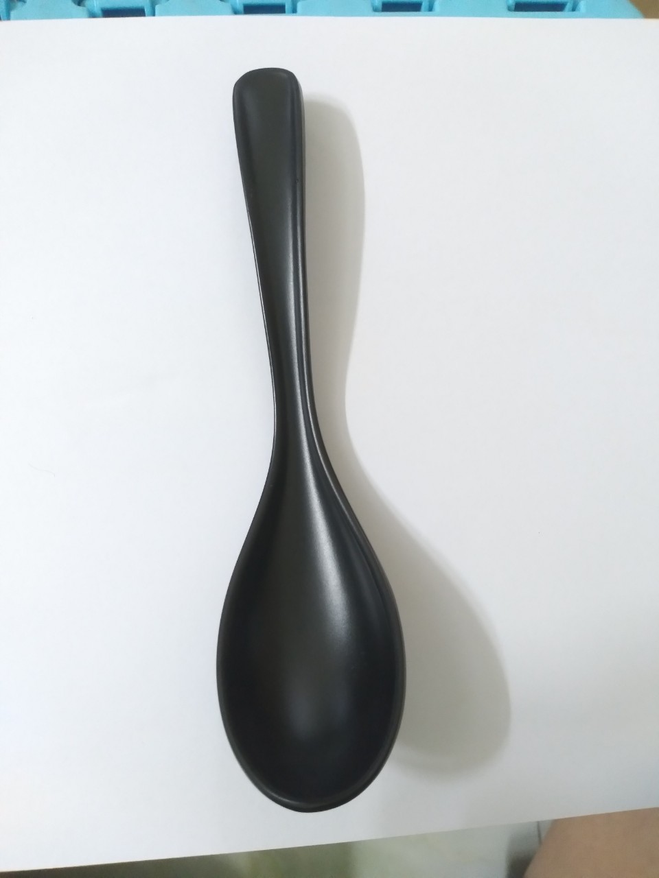 Bộ 10 muỗng cơm,súp, phở nhựa Melamine nhám đen Size 17cm