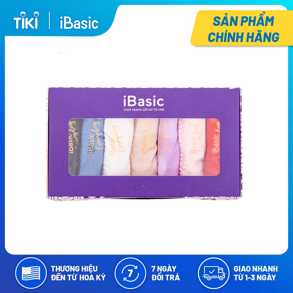 Hộp 7 cái quần lót nữ thun lạnh iBasic V110