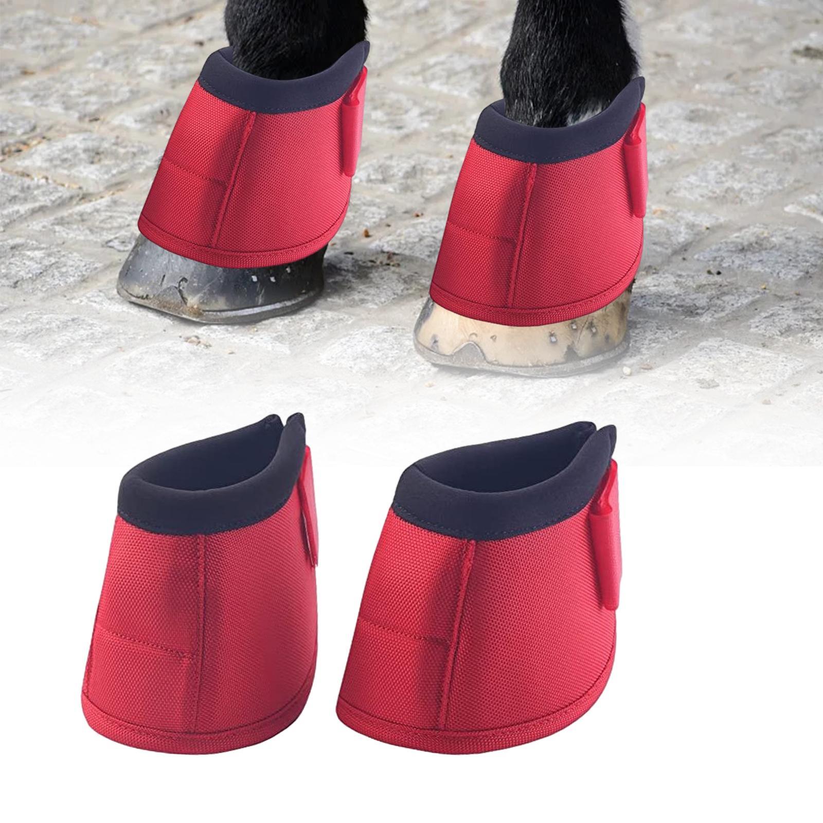 Horse Bell Boots Lightweight Pair Portable Equestrian Equipment