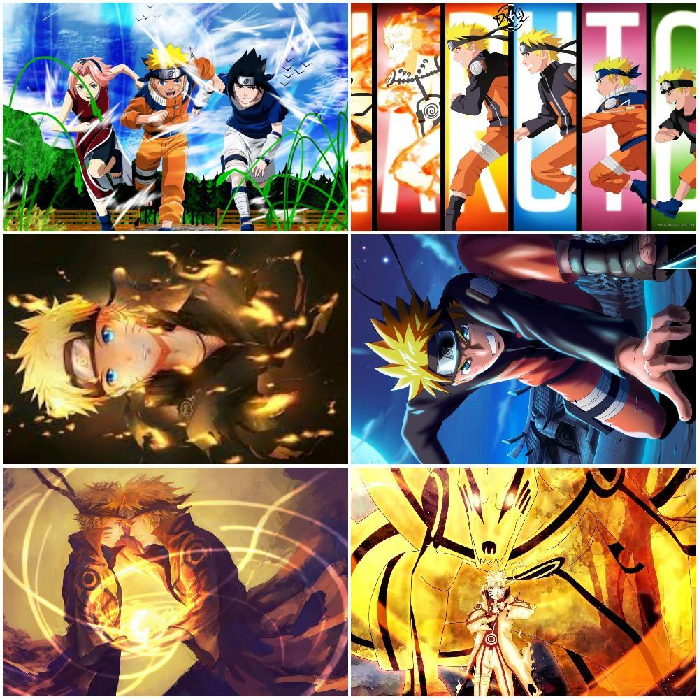 Bộ 6 Áp phích - Poster Anime Naruto (bóc dán) - A3, A4, A5