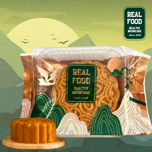 Bánh Trung Thu Real Food 2023 (150g/ 1 trứng) thơm ngon - KHÔNG chất bảo quản, chất phụ gia và phẩm màu