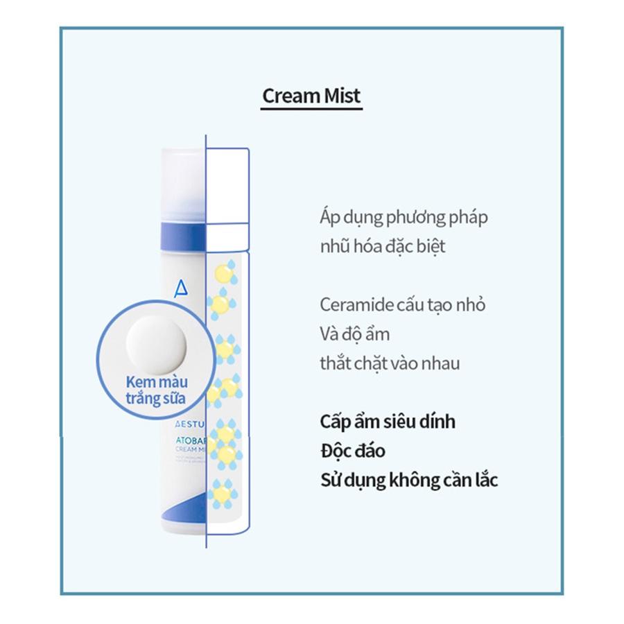 Xịt Khoáng Cấp Ẩm Dưỡng Da Aestura Atobarrier365 Cream Mist 120ml