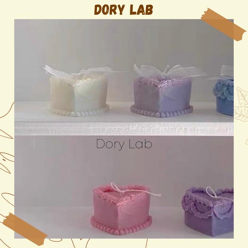 Nến Thơm Bánh Kem Trái Tim Nhiều Màu Sắc, Quà Tặng, Trang Trí - Dory Lab