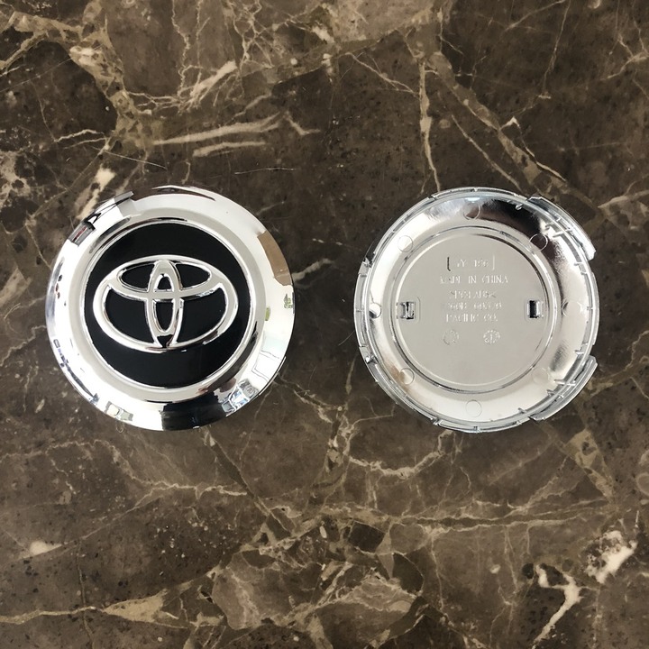 Logo chụp mâm, ốp lazang bánh xe ô tô Toyota Land Cruiser TY-196T, đường kính 95mm