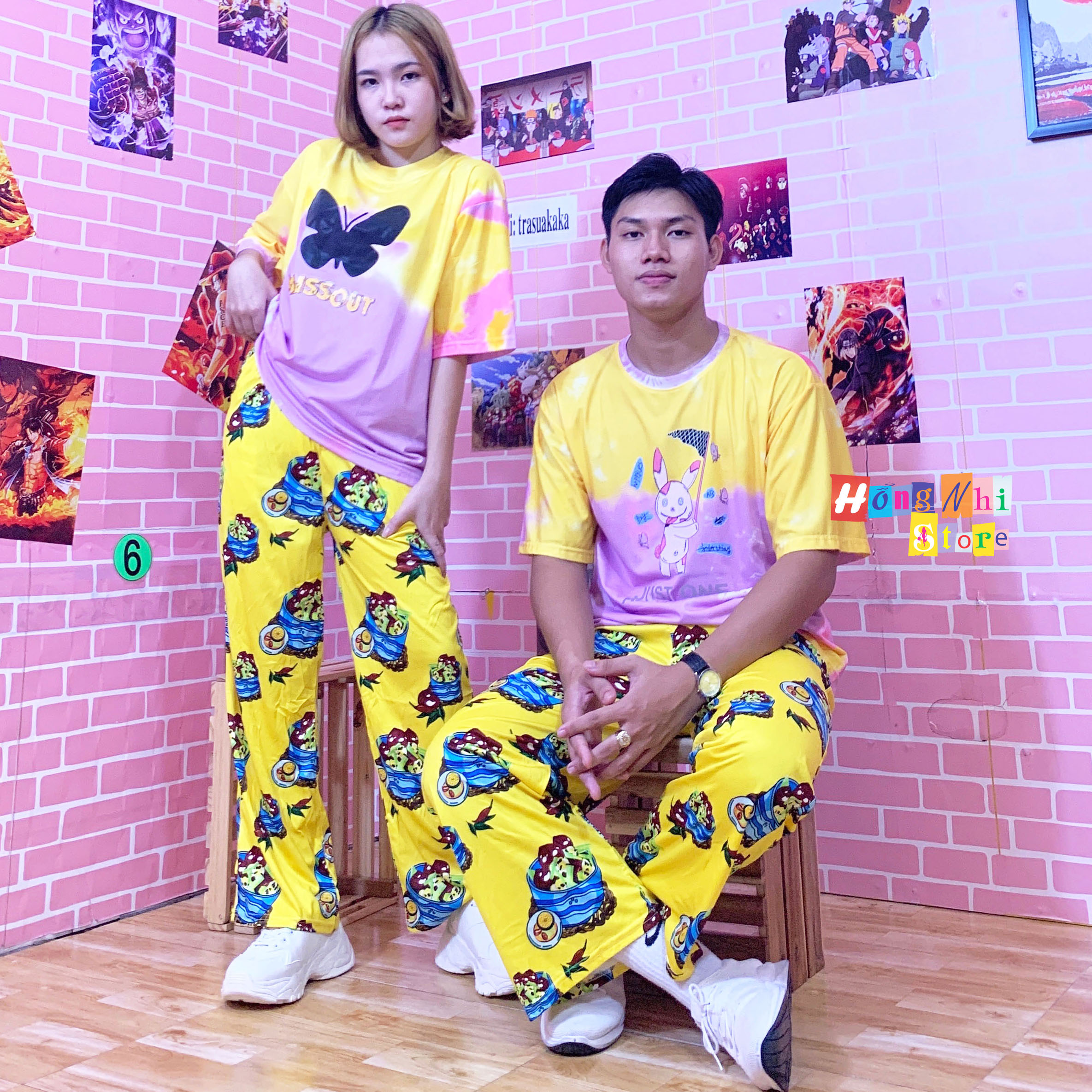 Quần Hoạt Hình Ốc Nhồi Dài Ống Rộng Cartoon Pant V2 Oversize Ulzzang Unisex - MM
