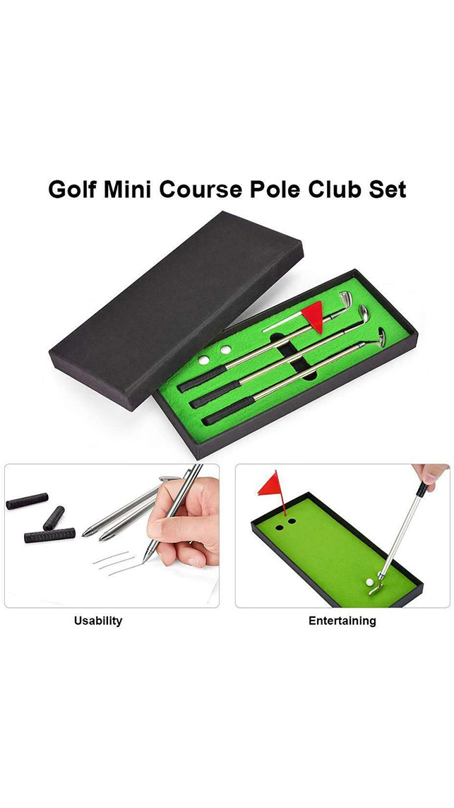 GOLF 2022 - Quà tặng cao cấp cho GOLFER - Bộ bút ký dụng cụ đánh Golf Mini để bàn