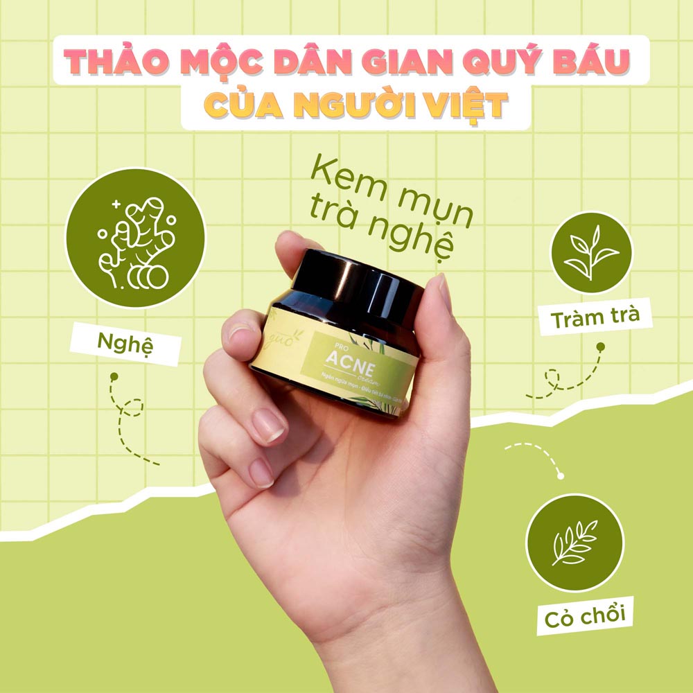 Kem Mụn Tràm Trà Nghệ Cho Bà Bầu GUO 30gr