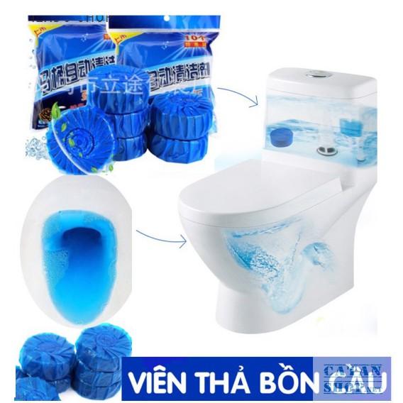 Bịch 10 Viên tẩy Bồn Cầu, thả bôn cầu, diệt vi trùng, khử mùi nhà vệ sinh công nghệ hàn quốc GD404-TayBC