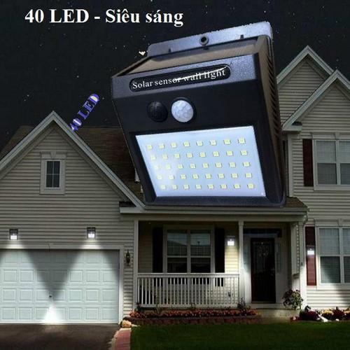 40 LEDs - Đèn năng lượng mặt trời - LED siêu sáng, Cảm biến Người, Cảm biến Ánh sáng