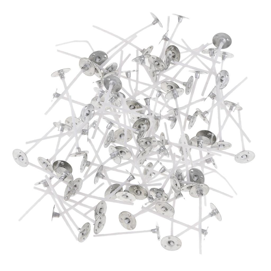 200x Natural Cotton Candle   with Tab for Christmas Candle Making 3.5cm