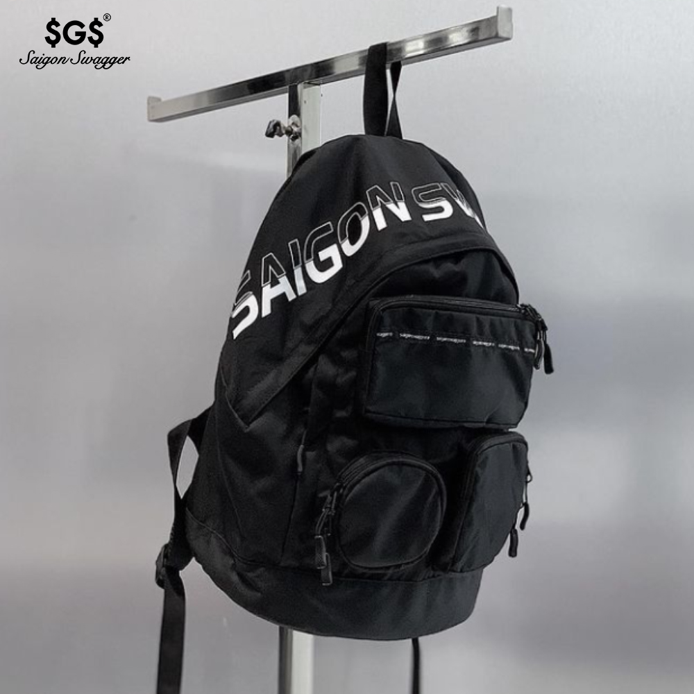 Balo Oval Backpack Saigon Swagger SGS - Balo Laptop Thời trang thiết kế phản quang, Chất liệu Polyester tráng PU cao cấp, trượt nước chống thấm nước, Ngăn chống sốc riêng biệt, Nhiều ngăn, Balo Học sinh