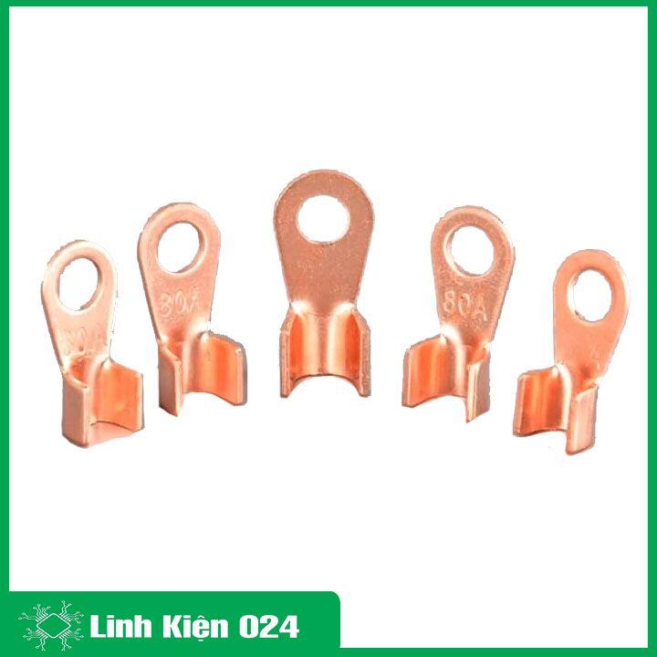 Cos dây điện đồng đỏ OT 5A-100A, cốt bấm nối dây điện, bắt bình ắc quy xe đạp điện, xe máy, loa âm thanh