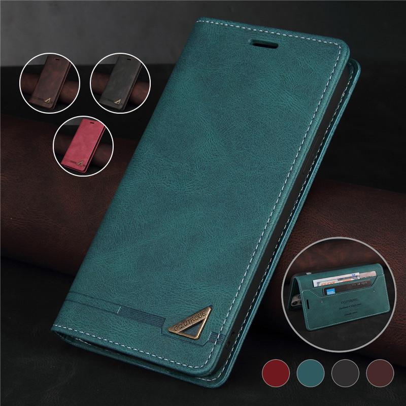 Bao Da Nắp Gập Có Ngăn Đựng Thẻ Chống Trộm Cho Iphone 6 7 8 Se2 Plus X Xs Xr 11 12 Mini Pro Max