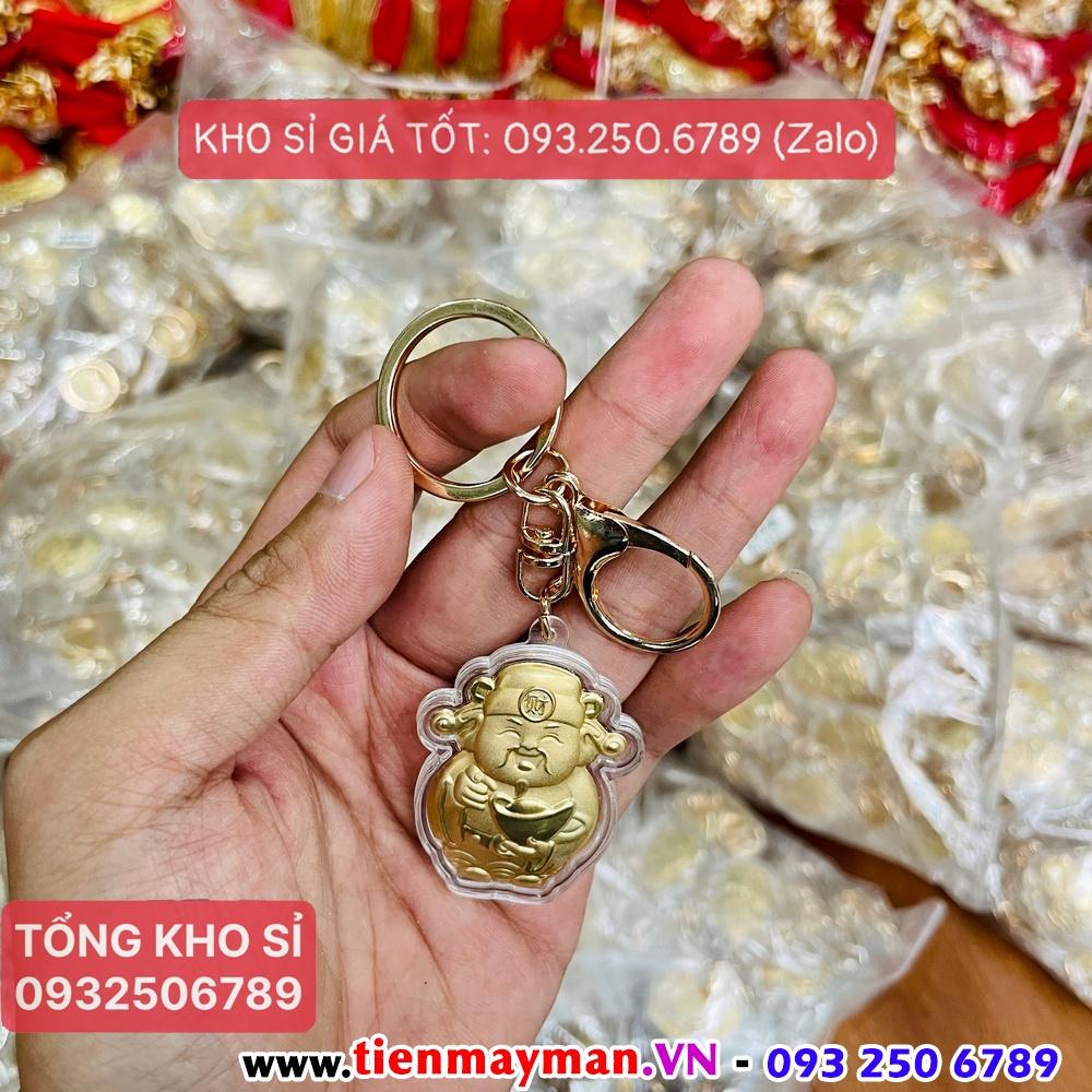 Móc Khóa Ông Thần Tài Vàng Khai Lộc May Mắn