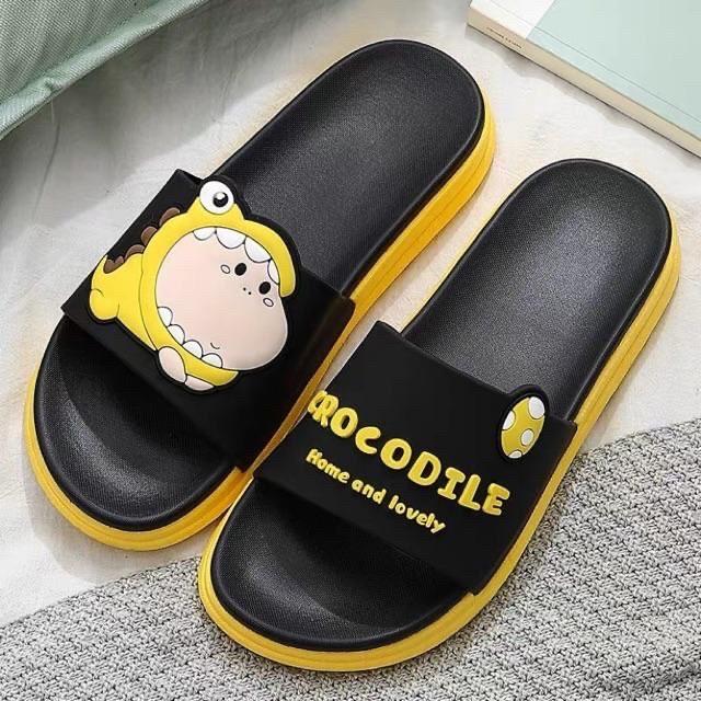 Dép Quai Ngang Cá Sấu CROCODILE Unisex Cao Su Siêu mềm siêu xin siêu kute