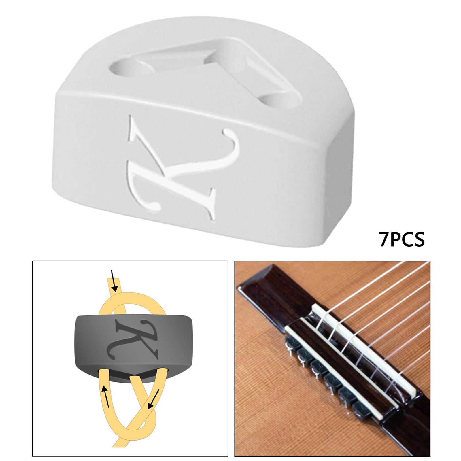 7 Pieces Guitar String Retainer String Guide for Classical Guitar and Ukulele Accessory Parts