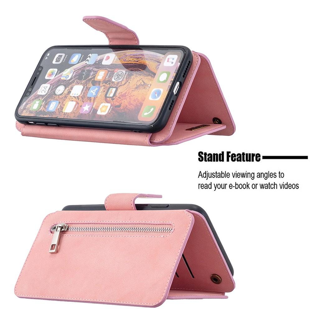 Ốp lưng điện thoại dạng ví da lật có ngăn đựng thẻ cho iPhone X XS Max XR SE 2020 iPhone 8 iPhone 7 iPhone 6 6S Plus