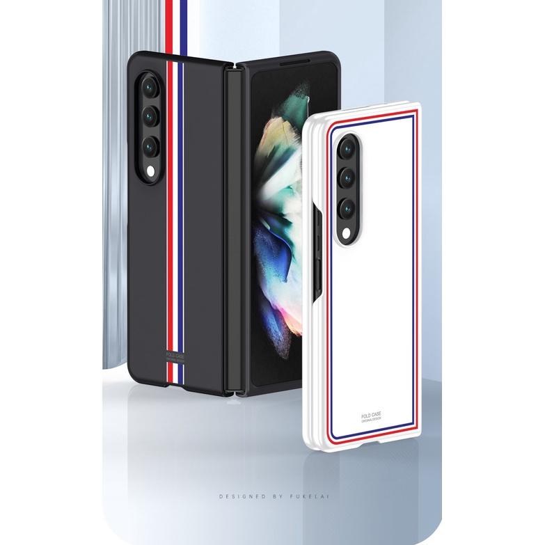 Ốp Lưng Da Họa Tiết Thom Browne Cho Samsung Galaxy Z FOLD 4