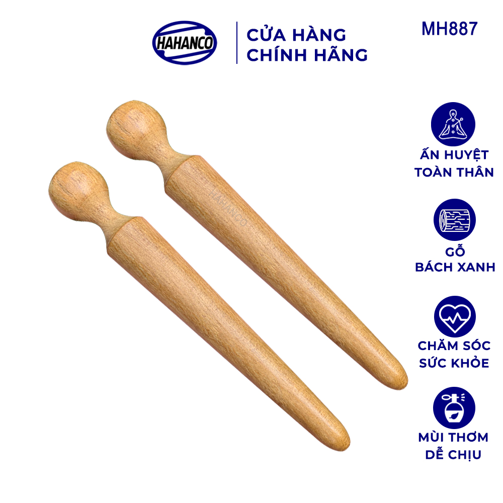 Combo 2 cây ấn huyệt bằng gỗ thơm (MH887) day ấn huyệt toàn thân - Đả thông kinh mạch và lưu thông khí huyết