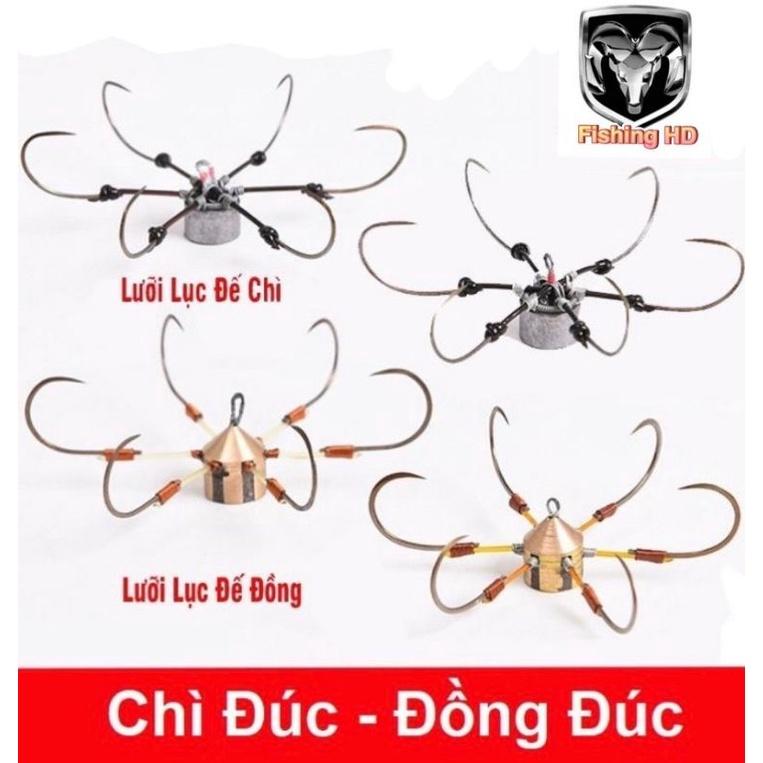 Lưỡi Câu Lục Chì Đúc Đồng Đúc Lưỡi Câu Siêu Bén Siêu Cứng LC4 đồ câu FISHING_HD
