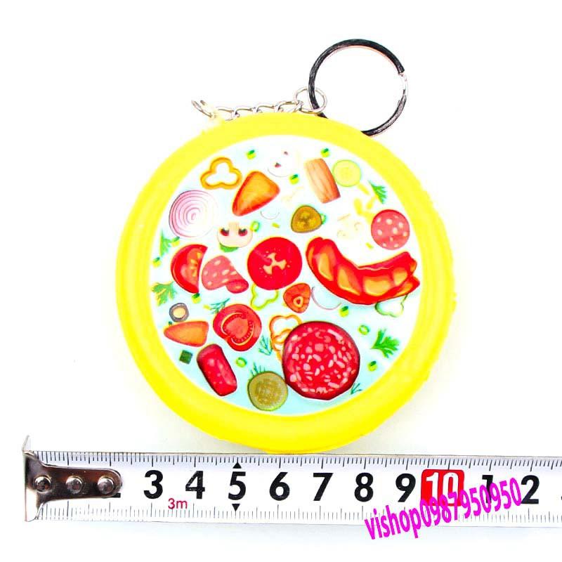 ĐỒ CHƠI SQUISHY MÓC KHÓA BÁNH PIZATRON mã HVX27 Ggiá như sỉ
