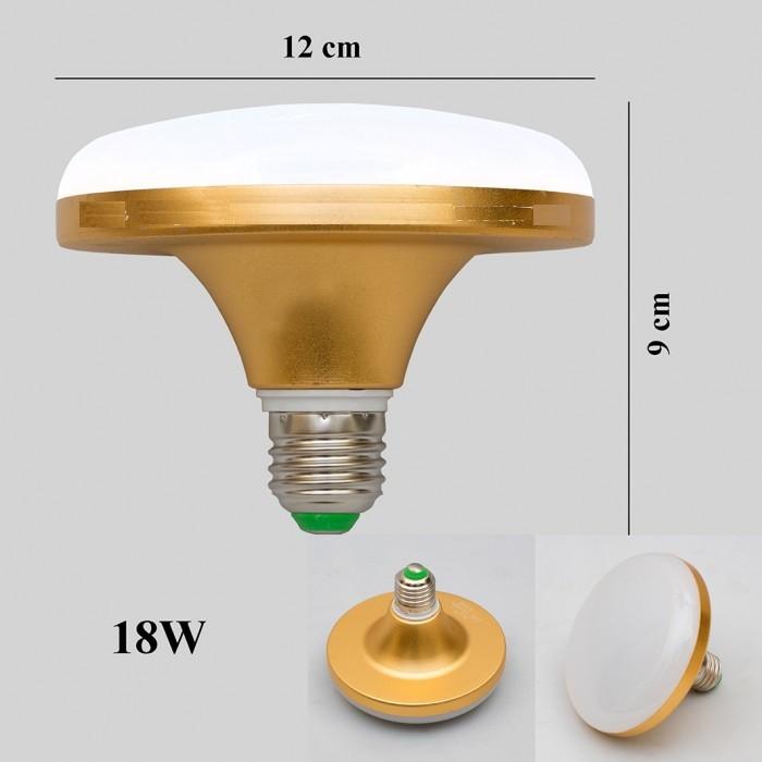 Đèn led UFO đĩa bay đuôi nhôm đế vàng 18w