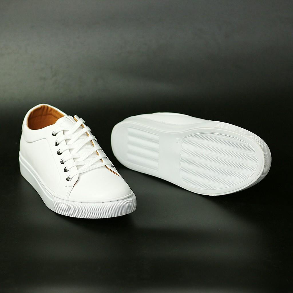 Giày Sneaker Thể Thao Nam Da Bò UDANY - GBD06 - Màu Trắng