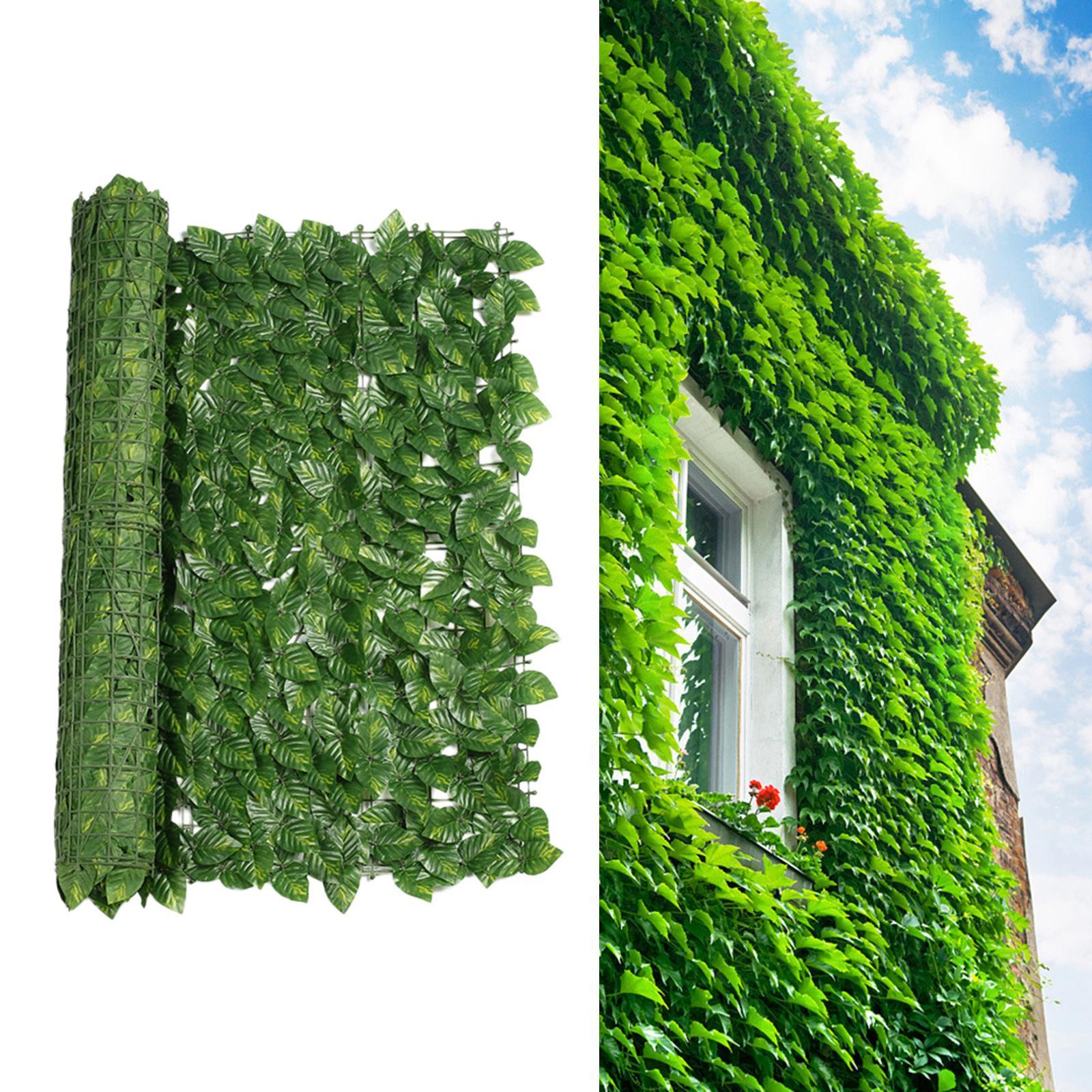 2pcs Artificial Faux Leaf Privacy Fence Screen Hedge Garden Decor 3Meter