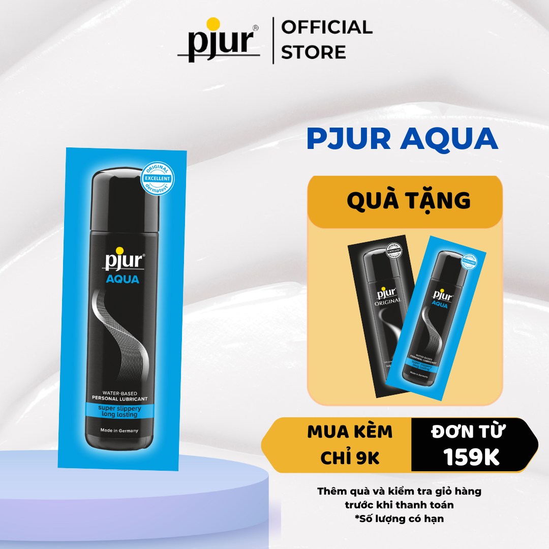 Gel bôi trơn gốc nước Pjur Aqua 2ml  không chứa chất béo, dầu hoặc nước hoa dưỡng ẩm bao vệ da