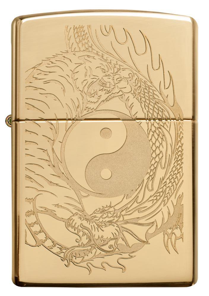 Bật Lửa Zippo Tiger and Dragon Design 49024