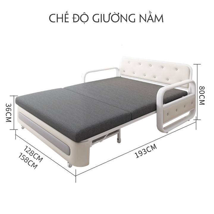 Sofa Giường Đa Năng - Có ngăn chứa đồ - Rộng: 1.5m x Dài: 1.93m