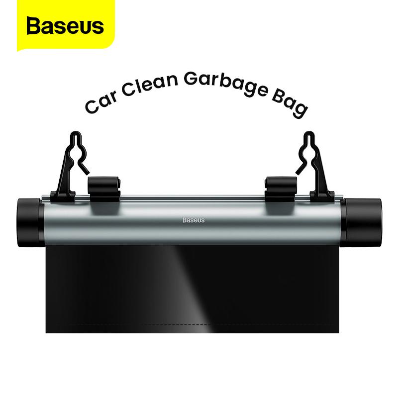 Túi rác có giá treo Baseus có thể gấp gọn treo sau lưng ghế ngồi trên xe hơi- hàng chính hãng.