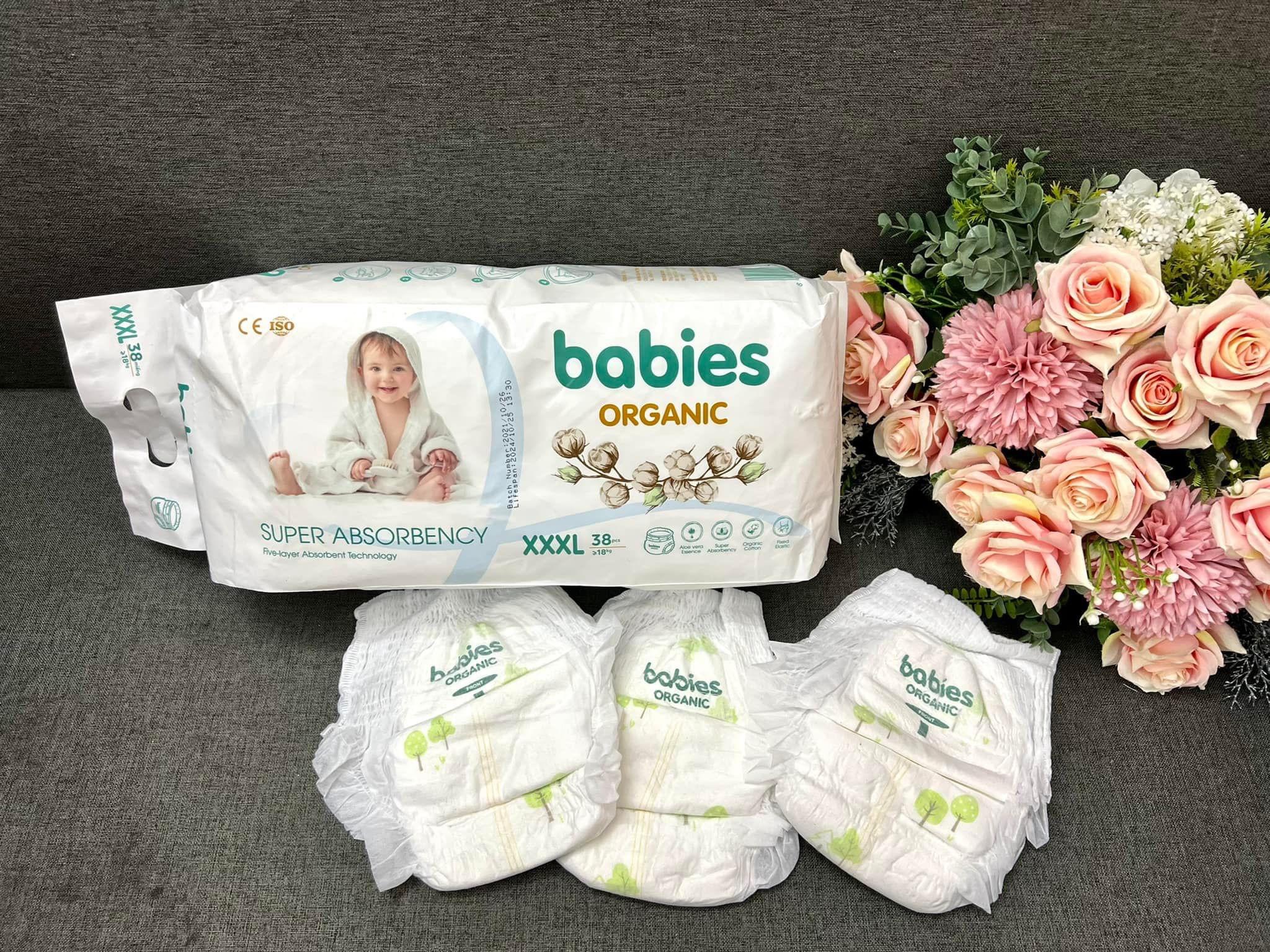 Tả quần Babies Organic size XXXL (&gt;18kg)