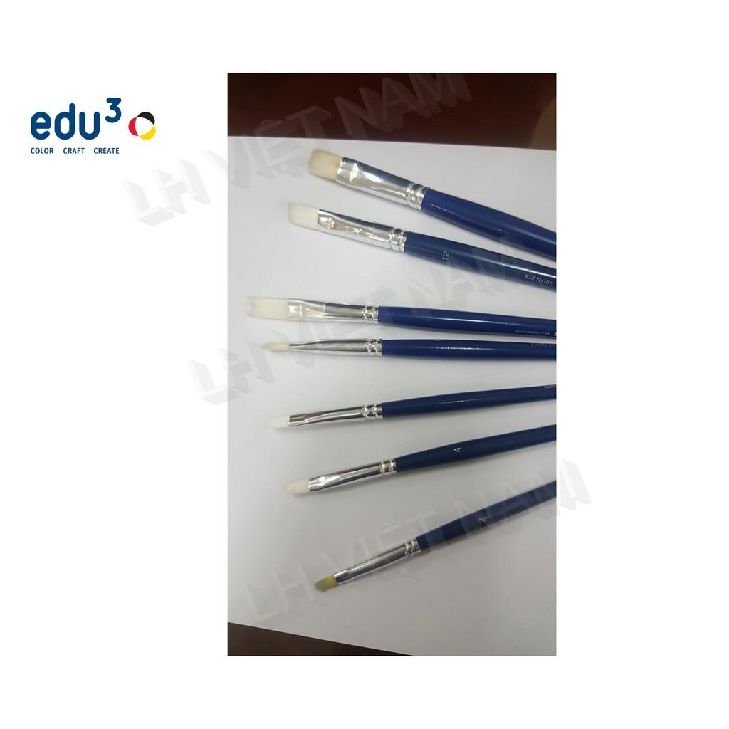 Cọ vẽ Edu3 TAKLON đầu dẹp - 91270