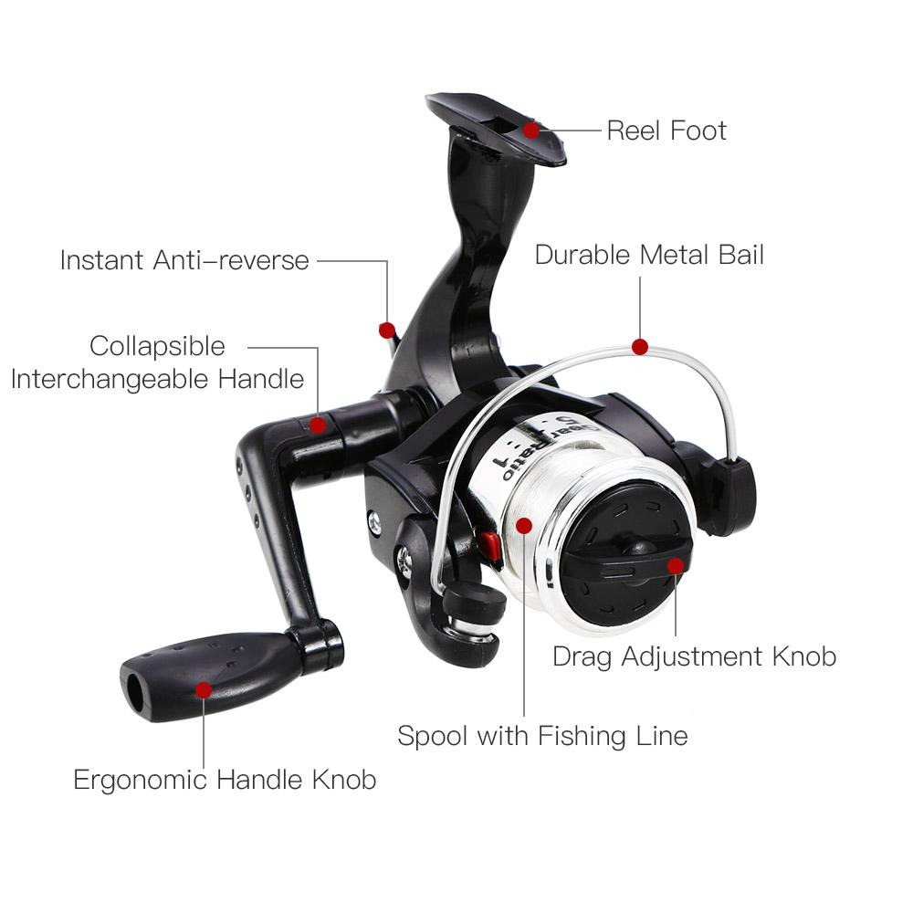 Cần câu cá mini bỏ túi hình cây bút với cuộn kết hợp bằng hợp kim nhôm