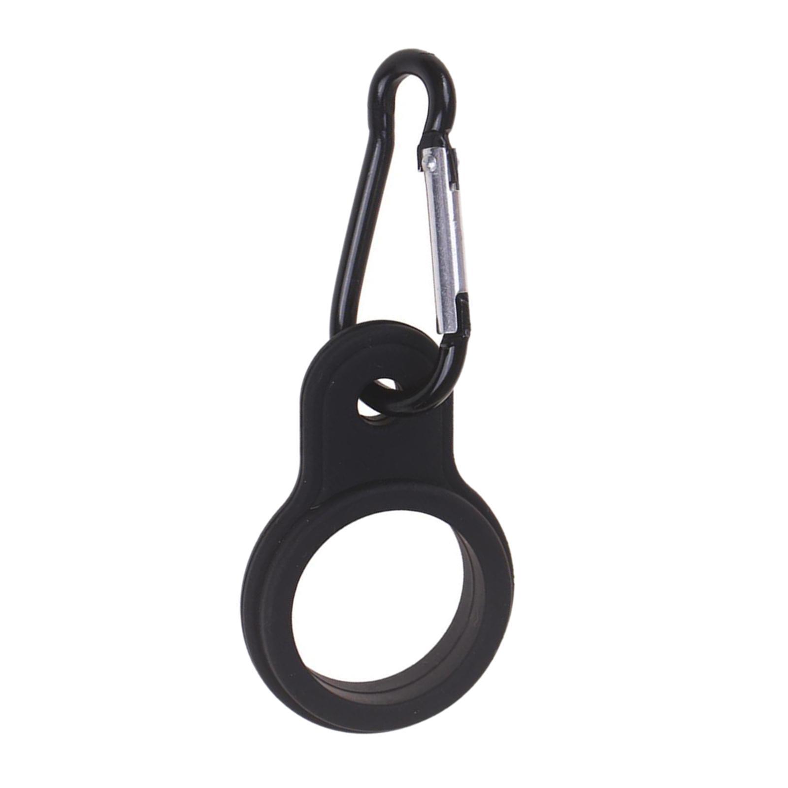 Water Bottle Holder Aluminum Carabiner Clip Fishing Outdoor Camping Black