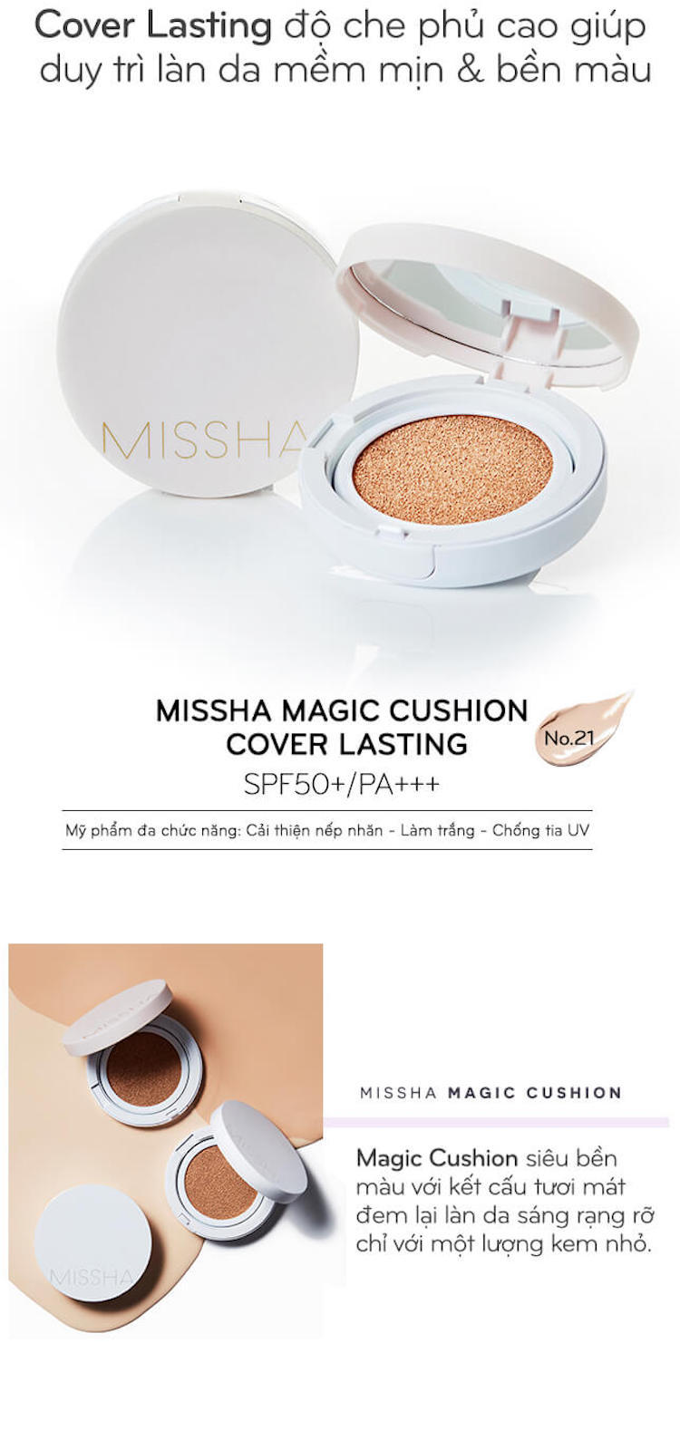 Missha Magic Cushion Cover Lasting SPF50+ PA+++