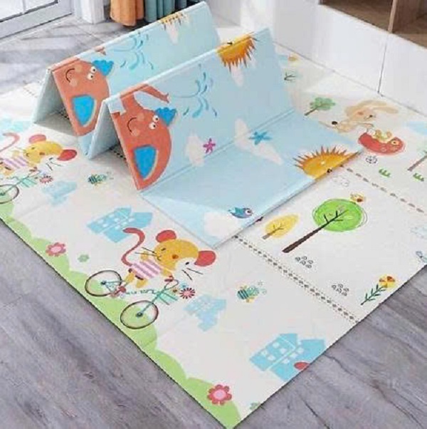 [KoSuyTu] Thảm Xốp Gấp Gọn XPE 2 Mặt Loại Dày Chống Thấm Dễ Lau Chùi - 1.8m*2.3m - An Toàn Không Mùi - Thiết Kế Hình Thú Dễ Thương