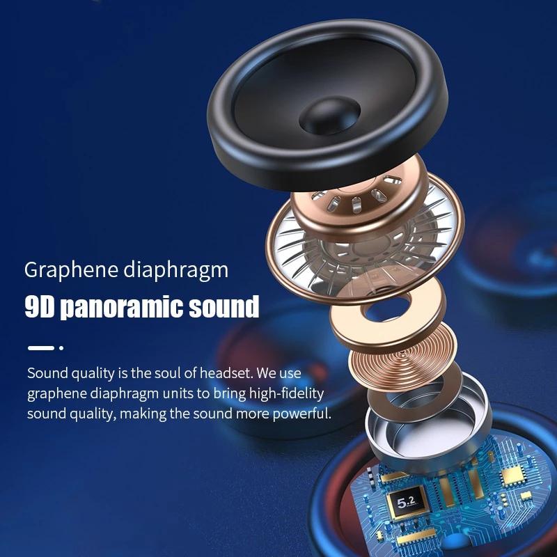 Mini Tai Nghe Nhét Tai N21 TWS Điều Khiển Cảm Ứng Màn Hình Hiển Thị LED Bluetooth Không Dây-Tương Thích Thể Thao Tai Nghe Nhét Tai Có Micro Tai Tai Nghe