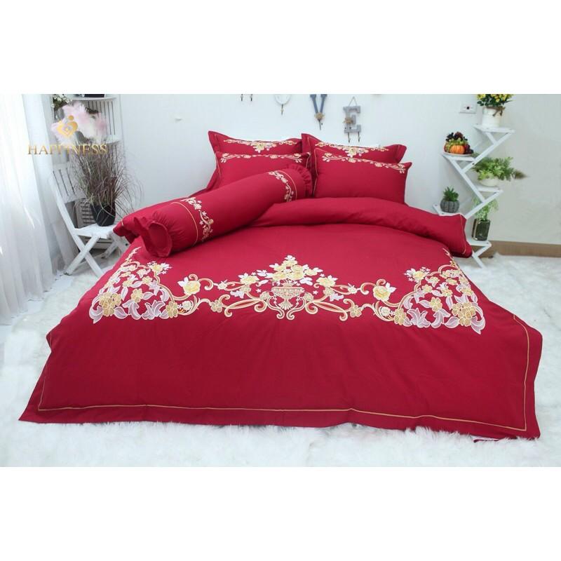 Bộ chăn ga gối trần bông Hapiness 7 món