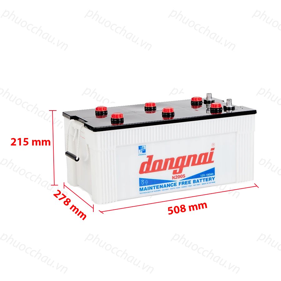 Bình Ắc Quy 12V-180AH, Ắc Quy Dong Nai N200S