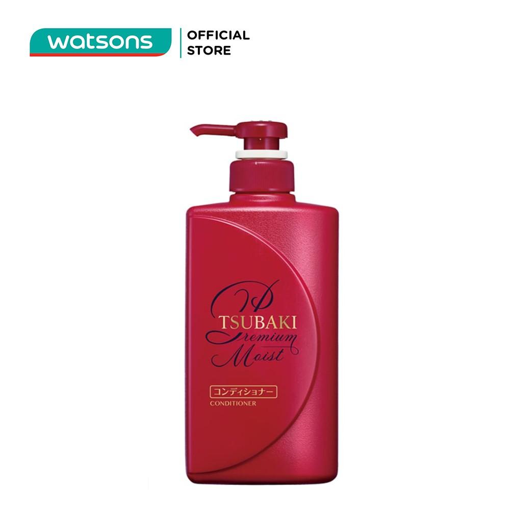 Dầu Xả Tsubaki Premium Moist Conditioner Dưỡng Tóc Bóng Mượt 490ml