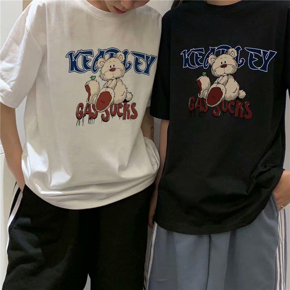 Áo Thun Ngắn Tay Form Rộng In Họa Tiết Thời Trang Dành Cho Nam 2 Màu