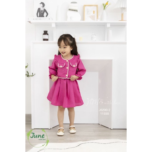 Váy dạ xòe tiểu thư June cho bé 1-10 tuổi