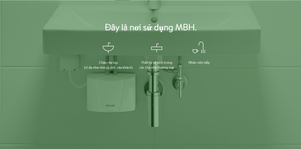 Máy nước nóng tức thì E-mini MBH - Hàng chính hãng