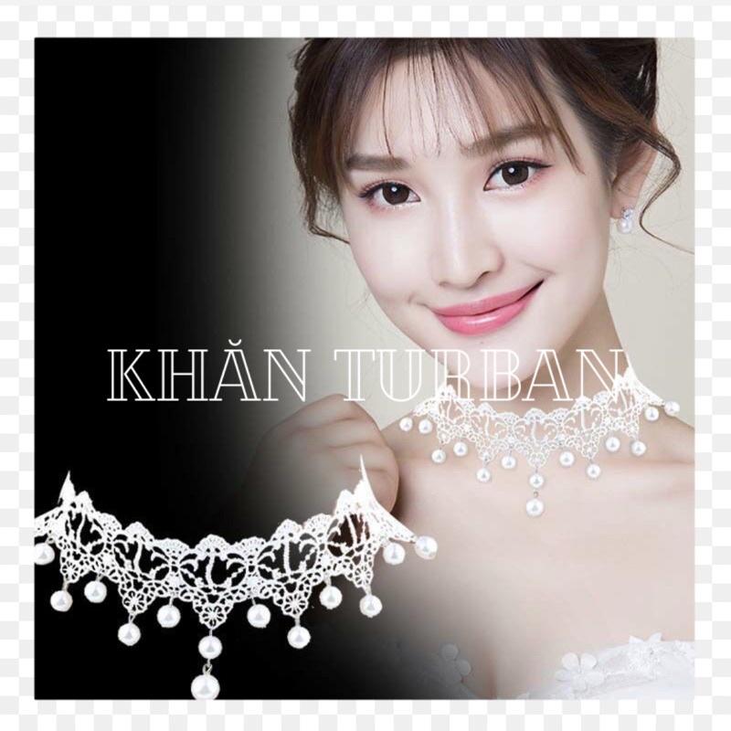 Choker ren cổ điển - Vòng cổ ren cổ điển - Khăn turban