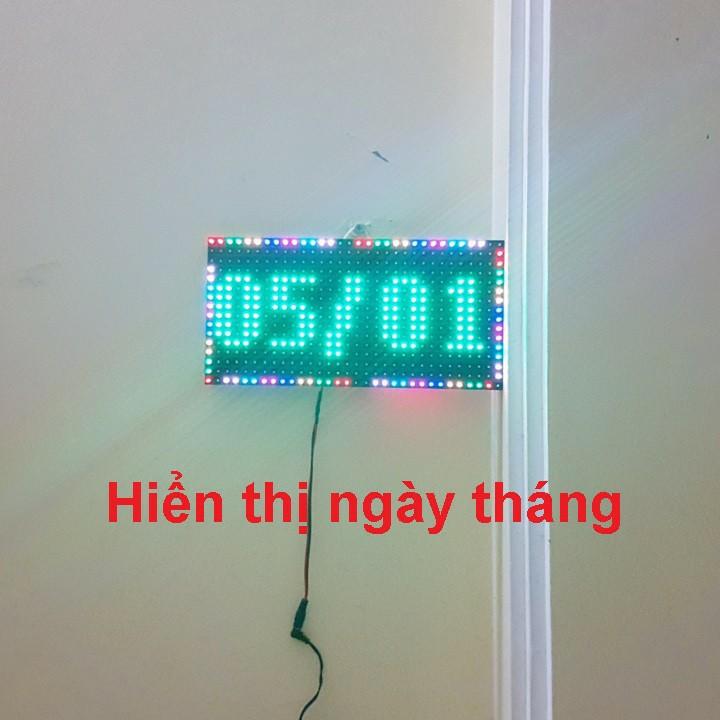 Đồng hồ Led Matrix, Led P10 Full Color đa sắc màu siêu đẹp