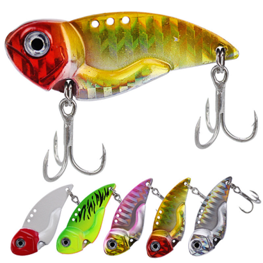 Mồi câu cá sắt Funny VIB lua cá lóc, trê, nheo 4.5cm 12gram/3.5cm 7.5gram màu ngẫu nhiên