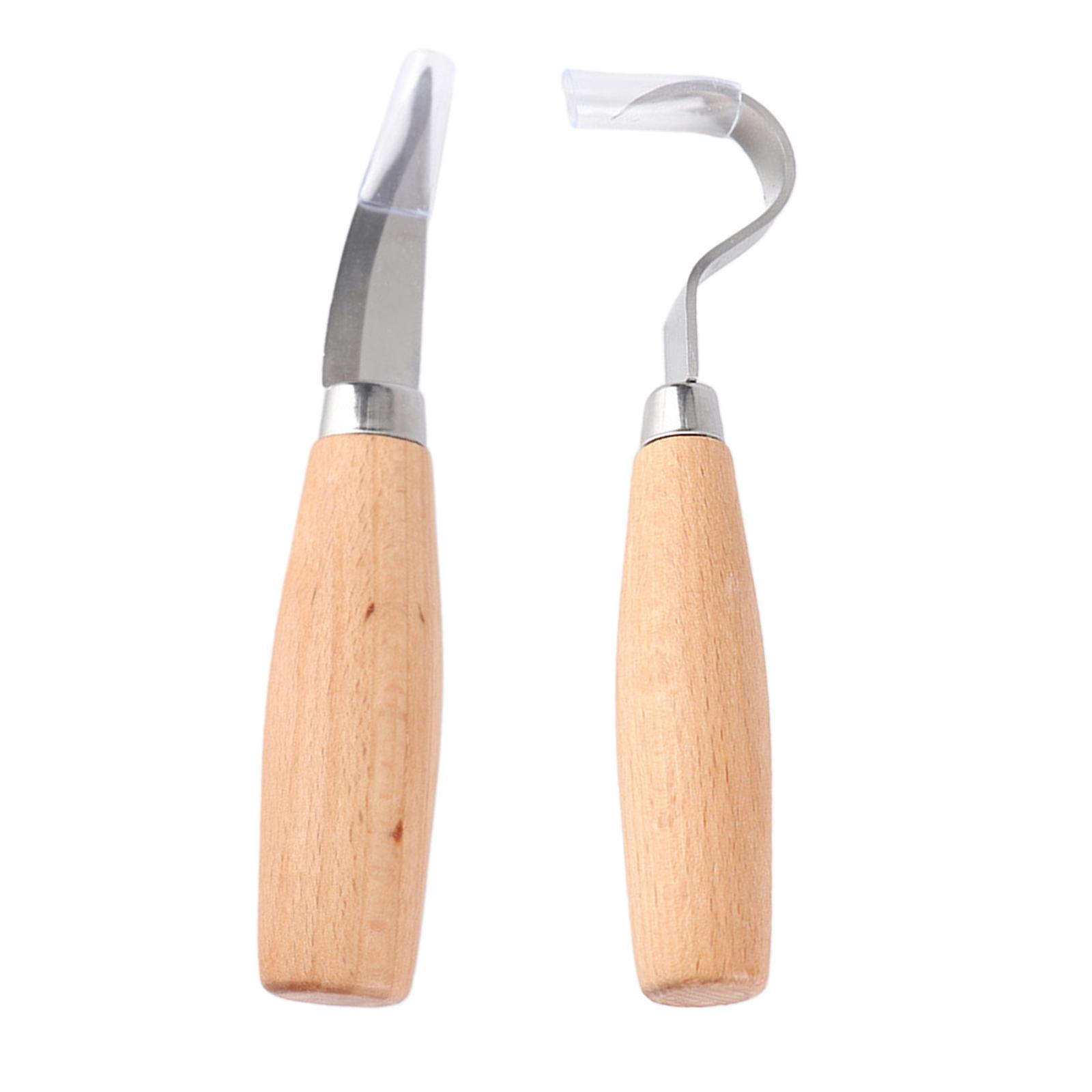 2Pcs Wood Carving Kit Woodworking DIY Cutting Tool Craft Art Projects